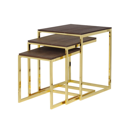 Luxroyal Mudon Rectangle Golden Nesting Table