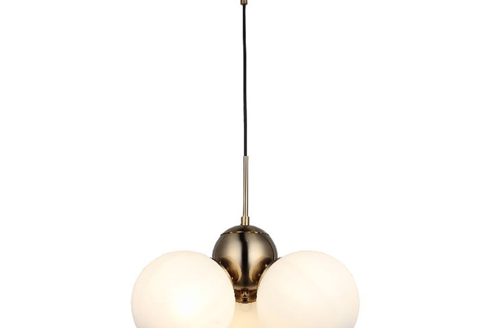 Oppo Three-Arm Antique Lak Chandelier 3Xe27