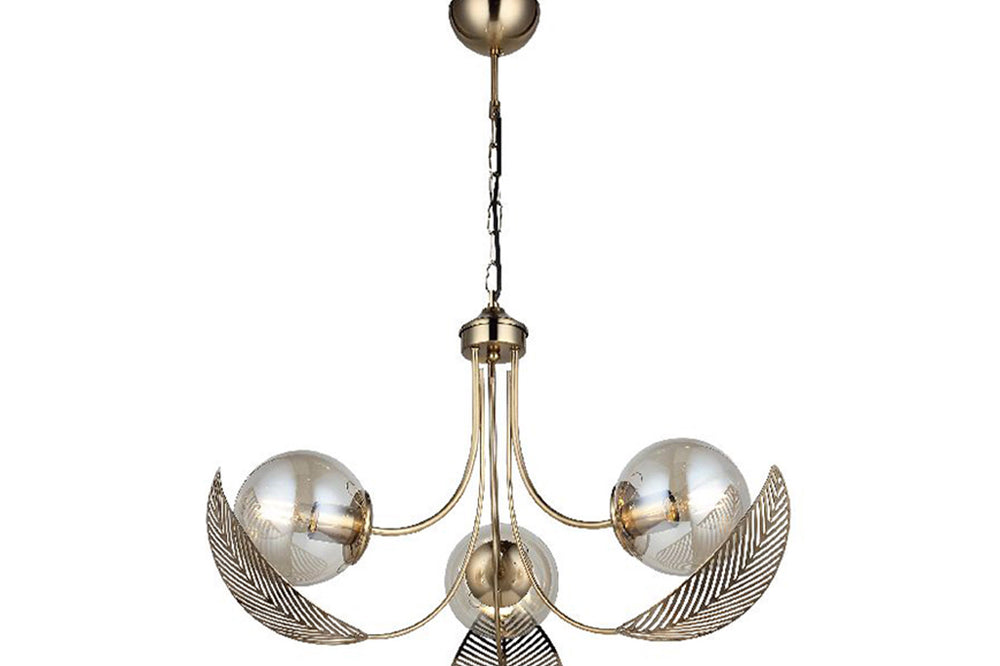 Padova Three-Arm Antique Lak Chandelier 3Xe27