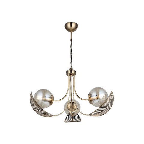 Padova Three-Arm Antique Lak Chandelier 3Xe27