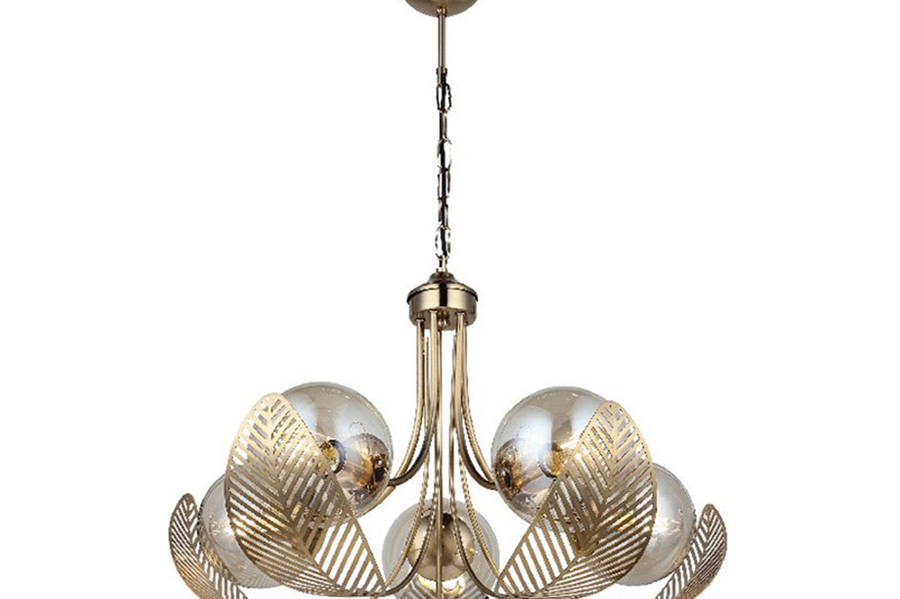 Padova Five-Arms Antique Lak Chandelier 5Xe27