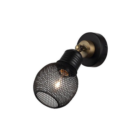 Pende Single Antique-Black Wall Lamp 1Xe27