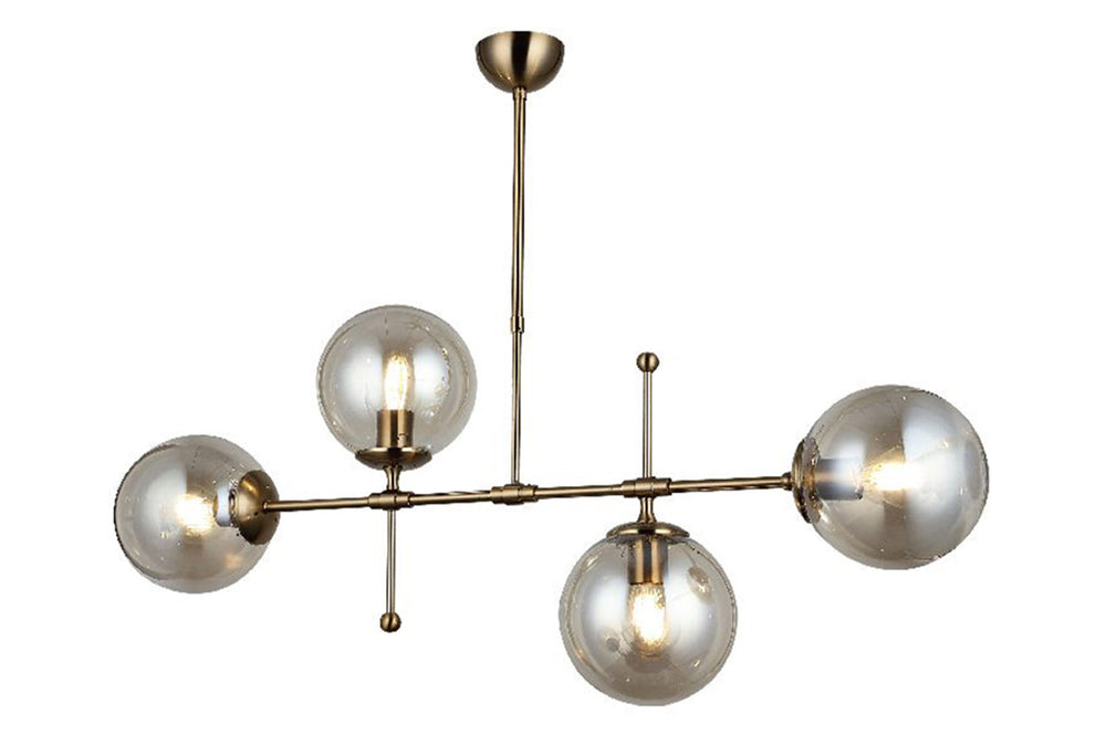 Polıno Four-Arms Antique Lined Chandelier 4Xe27