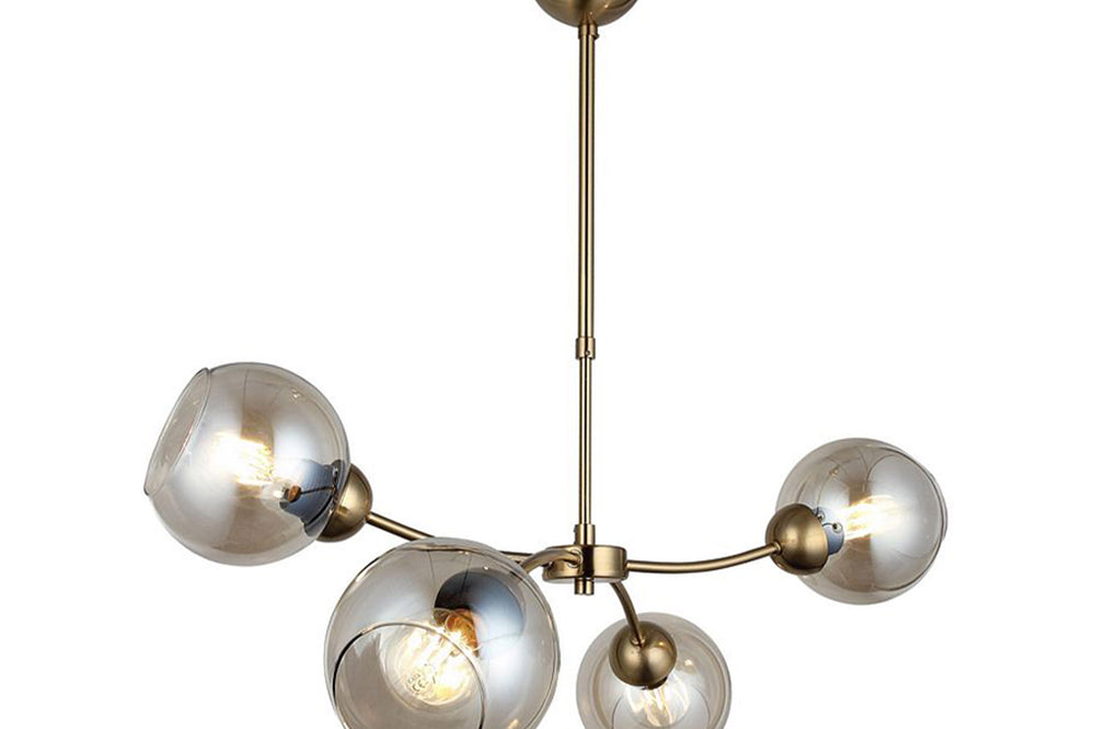 Poza Four-Arms Antique Lined Chandelier 4Xe27