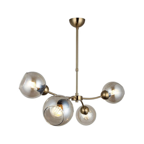 Poza Four-Arms Antique Lined Chandelier 4Xe27