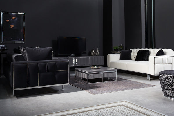 Prizma Black White Sofa