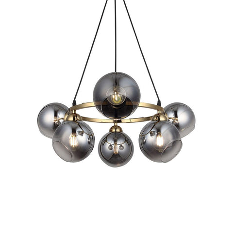 Ranko Six-Arms Circle Chandelier Dark Golden 6Xe27