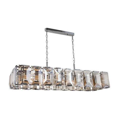 Talisca Ten-Lamps Dining Table Chrome Chandelier 10Xe14