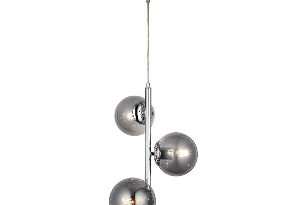 Tamo Three-Arm Chrome Chandelier 3Xe27