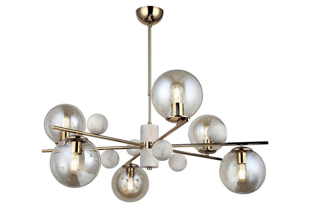 Toppo Six-Arms Golden Chandeliler 6Xe27