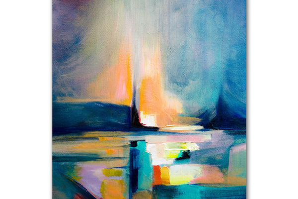 Sun Dawn Oil Painting Textured Painting