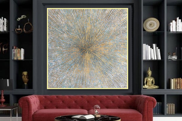 Gold Perspective Oil Painting Textured Painting