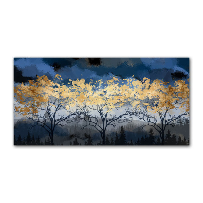 Gold Leaf Trees Oil Painting Textured Painting