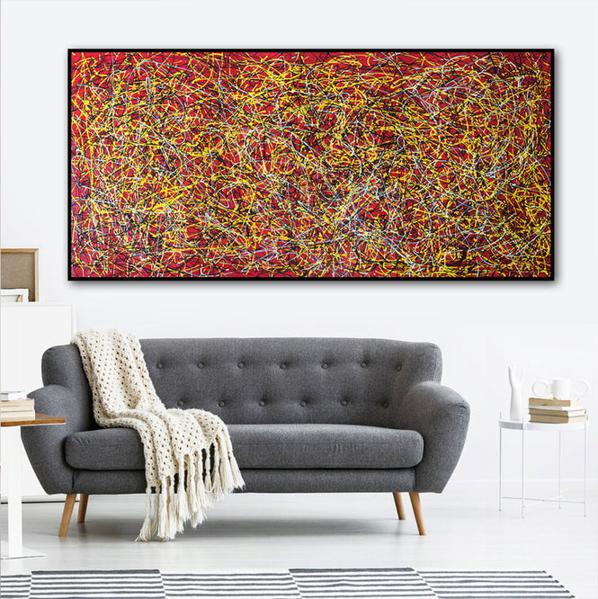 Abstract Colorful Scribble Oil Painting Textured Painting