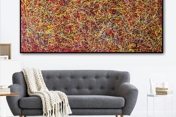 Abstract Colorful Scribble Oil Painting Textured Painting