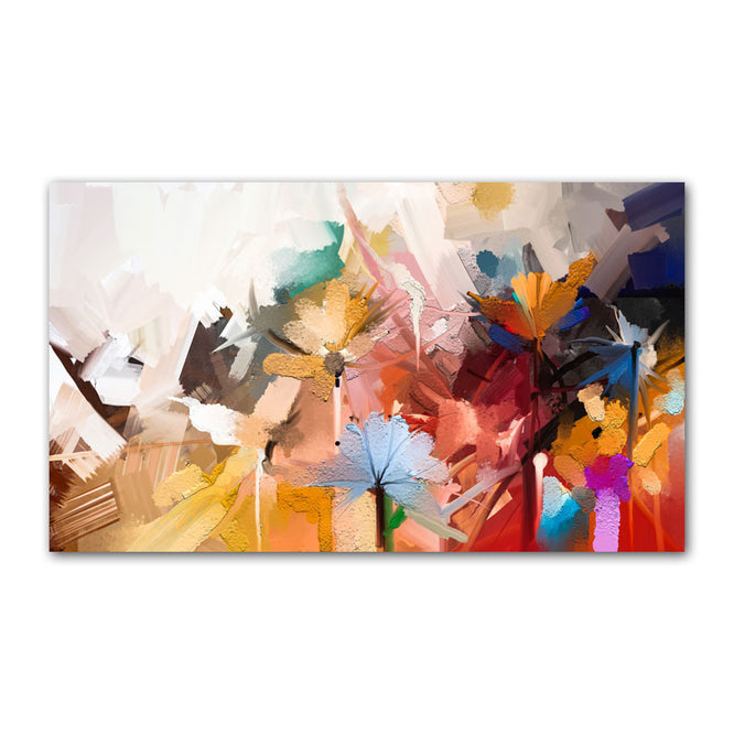 Pastel Flowers Oil Painting Textured Painting