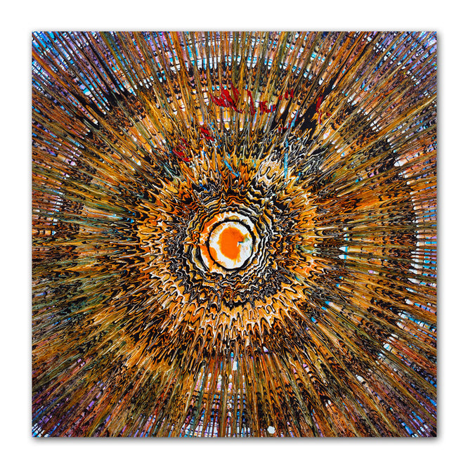 Abstract Sun Oil Painting Textured Painting