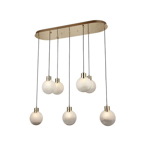 Vekmo Seven-Arms Lined Golden Chandeliler 7Xe14